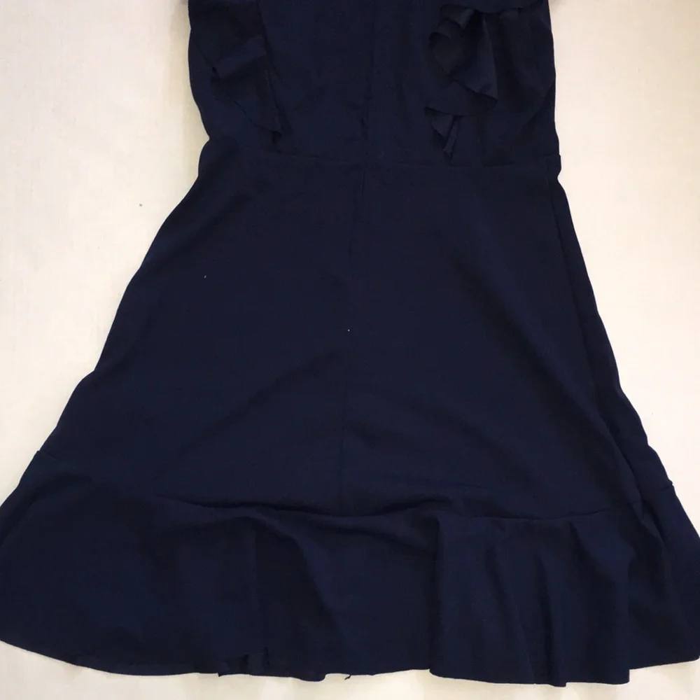 NWT Blush By Los Angeles Flutter Sleeve Navy A-Line Dress | girl size 14